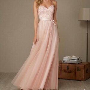 Mori Lee NEW Pink Prom Romantic Lace Embroidered Beaded Formal Tulle Dress 8